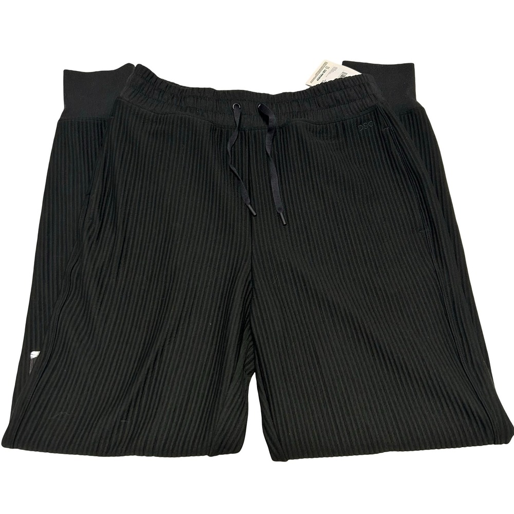 DSG Ribbed High-Rise Jogger Sweatpant Black Sz S NWT